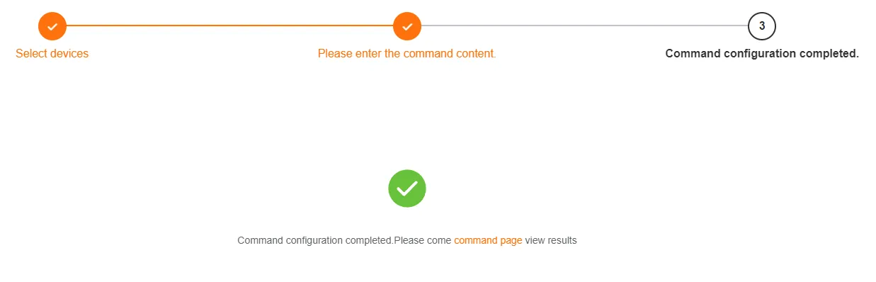 Check the command execution result
