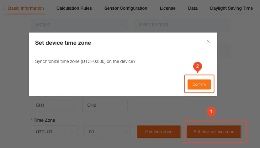 Set Device Time Zone