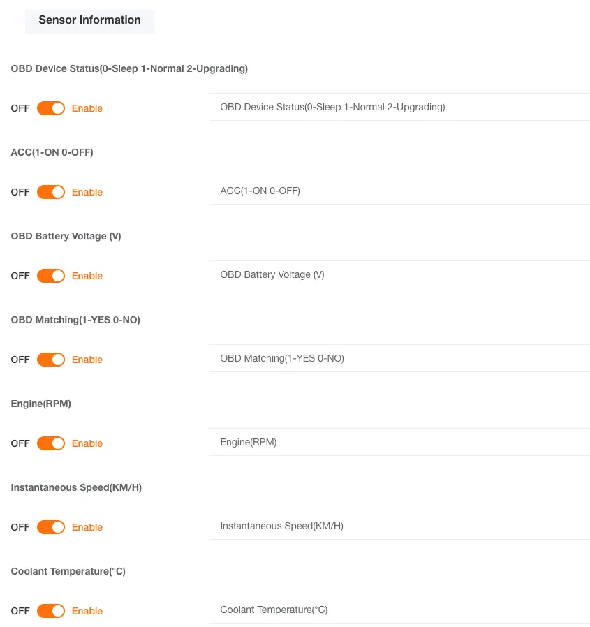 CAN Bus Sensor Configuration Interface