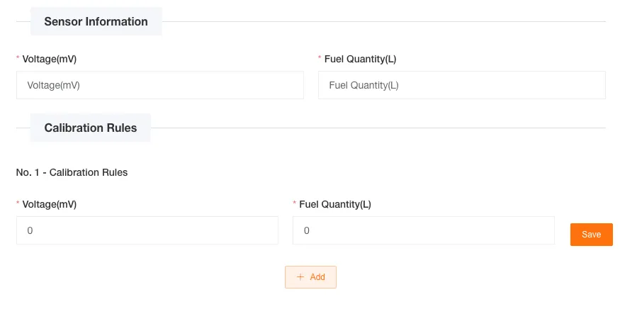 ADC Voltage Sensor Configuration Interface