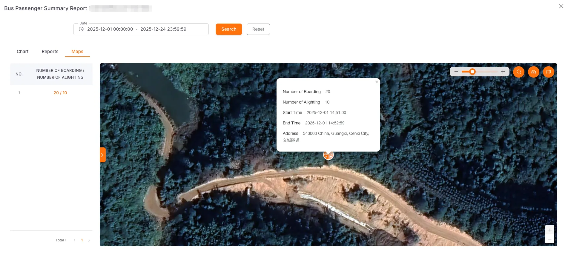地图上的乘客数量覆盖物