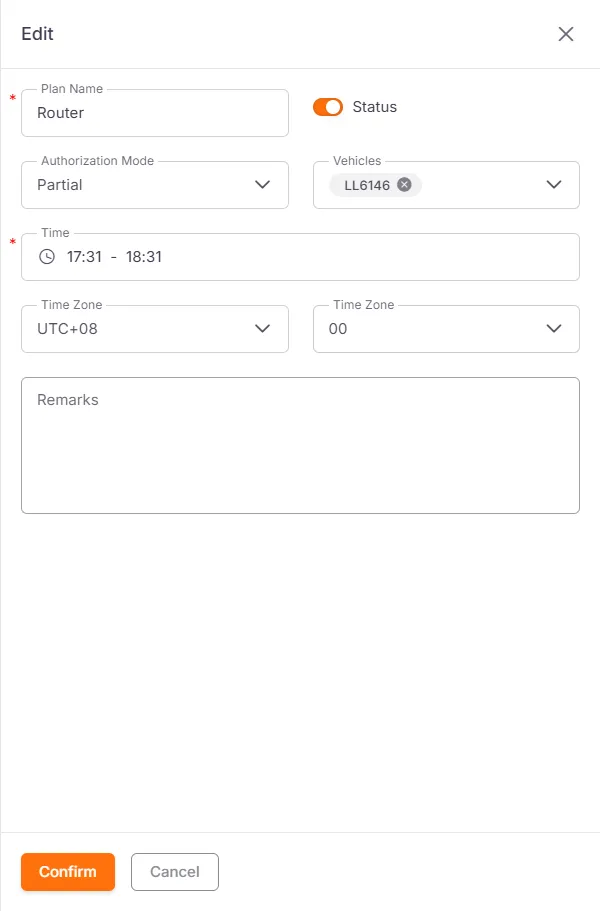 Create/Edit Work Schedule Form