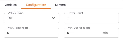Vehicle Information Form - Maintenance, Insurance, and Passenger Settings