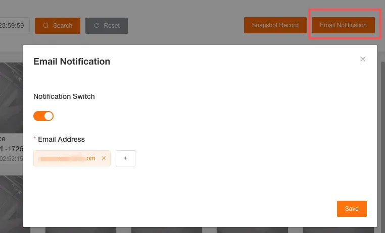 Email Notification Interface