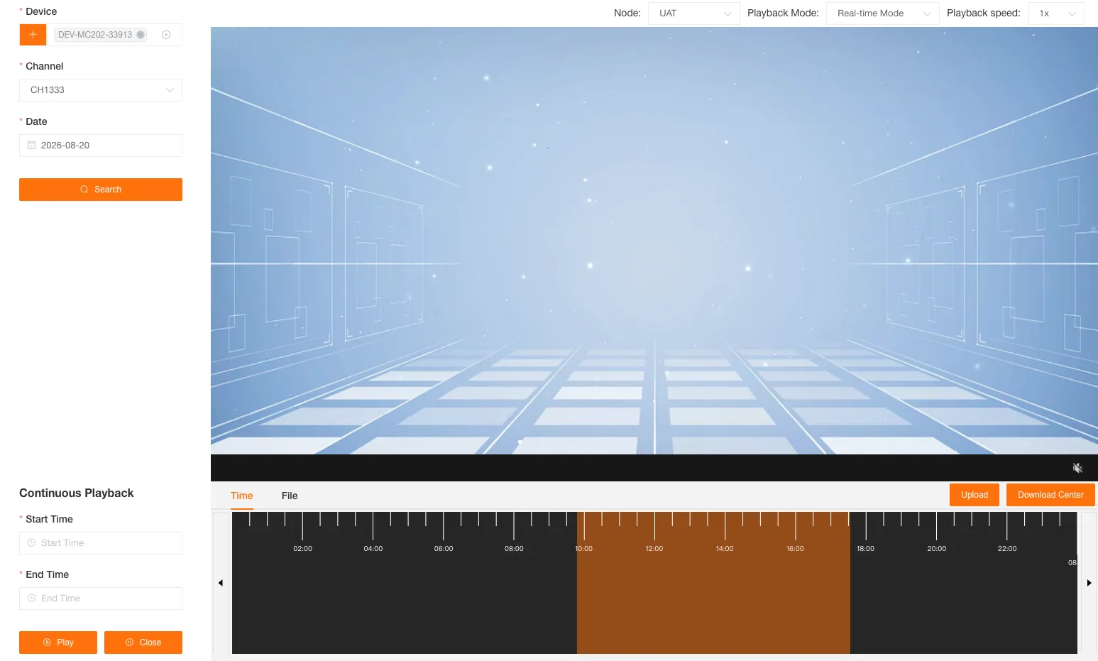 Historical Video Playback Interface