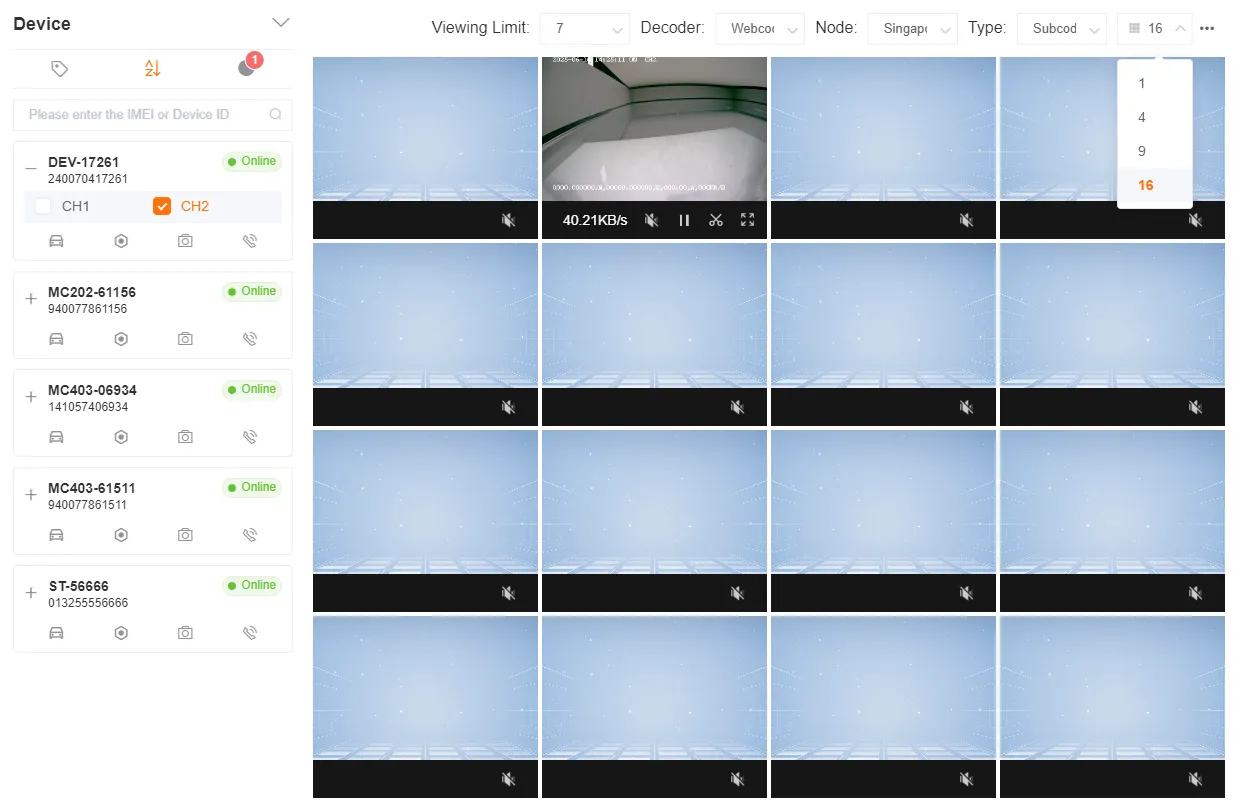 Number of Live Streaming Windows Settings