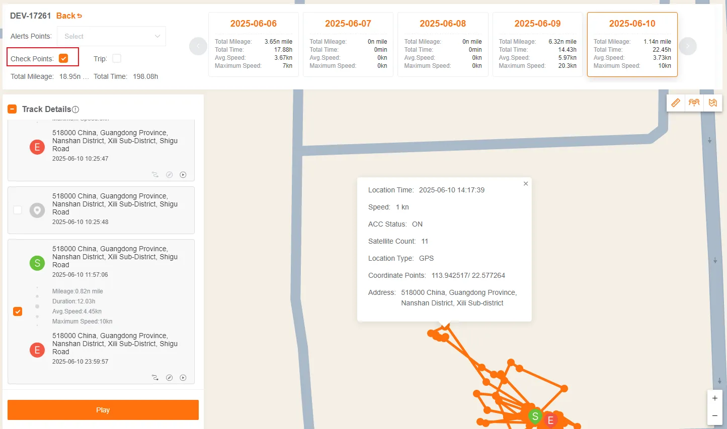 Positioning Point Details