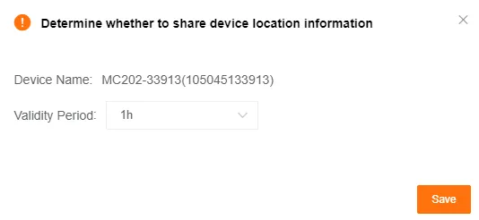 Share Device Location Settings