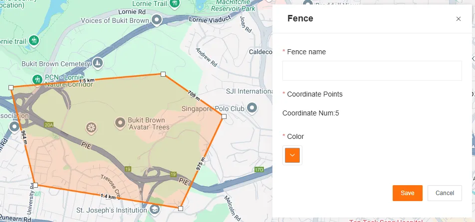 Adjust Polygon Geofence