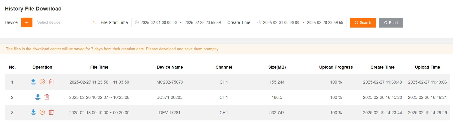 Historical Videos List