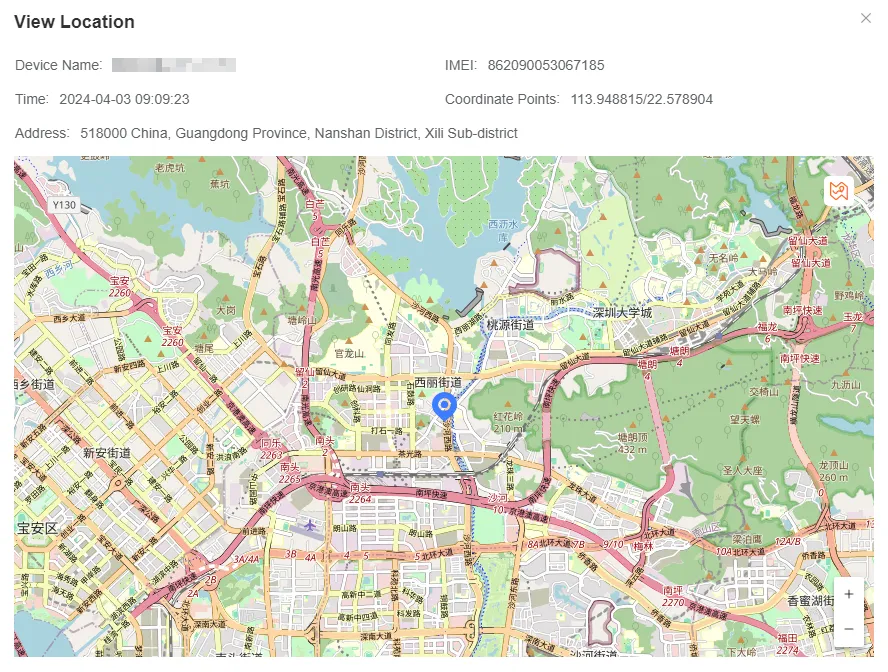 地图定位信息框