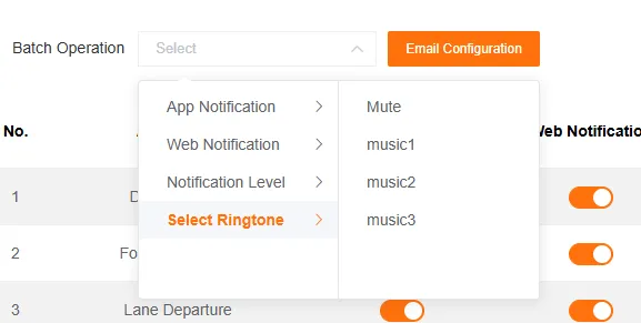 Batch Alert Settings